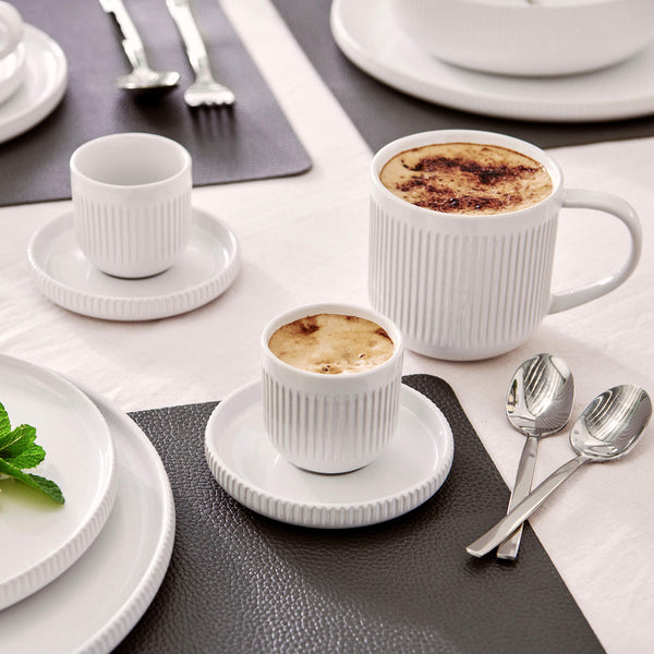 Salt & Pepper Brae Espresso Cups & Saucers 100mL - Set Of 4