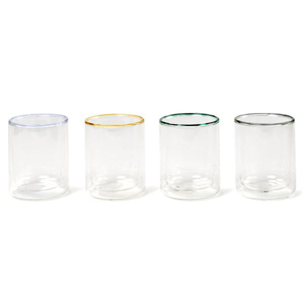 salt & pepper Brew Double Wall Latte Glasses 260mL - Set of 4