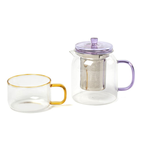 salt & pepper Brew Teapot 600mL & Mug Set 250mL - 2 Piece