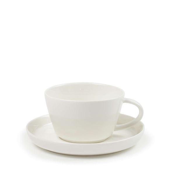 Salt & Pepper Canteen Tea Cups & Saucers 270mL - Set Of 6