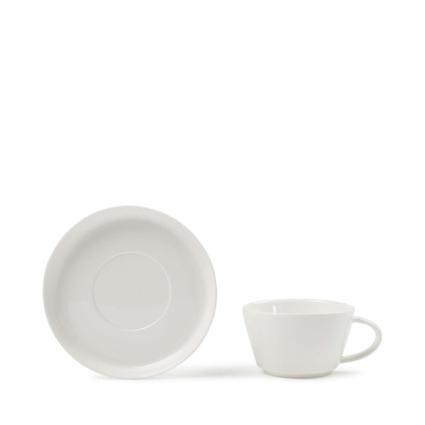 Salt & Pepper Canteen Tea Cups & Saucers 270mL - Set Of 6