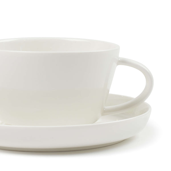 Salt & Pepper Canteen Tea Cups & Saucers 270mL - Set Of 6