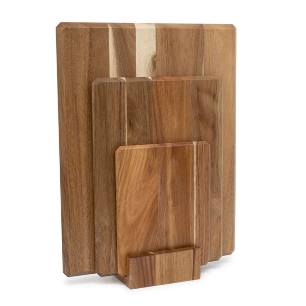salt & pepper Chop Chopping Board Set with Stand - 4 Piece