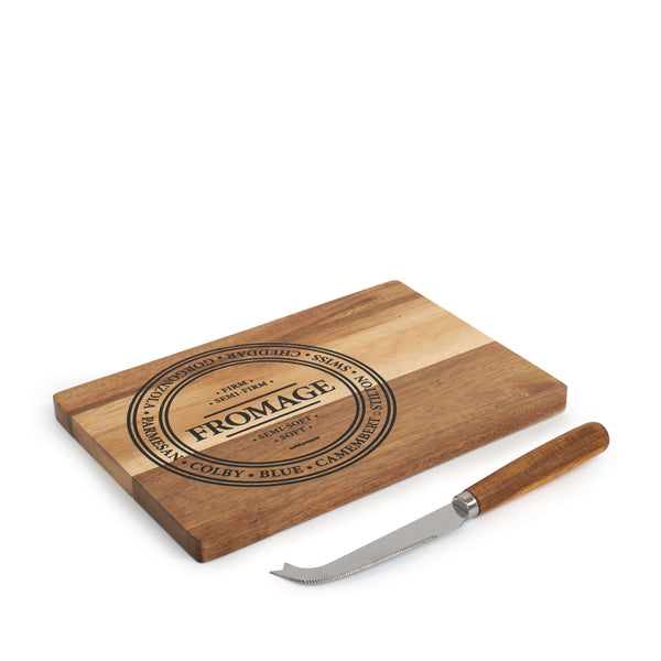 Salt & Pepper Fromage Cheese Board With Knife 24.5 X 17cm - 2 Piece