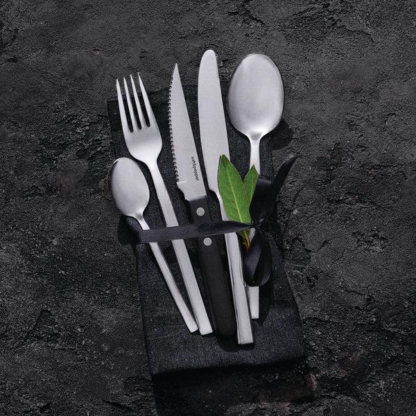 Salt & Pepper Monaco Cutlery Set With Steak Knives - 40 Piece