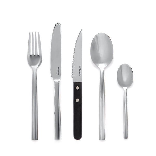 salt & pepper Monaco Cutlery Set with Steak Knives - 40 Piece