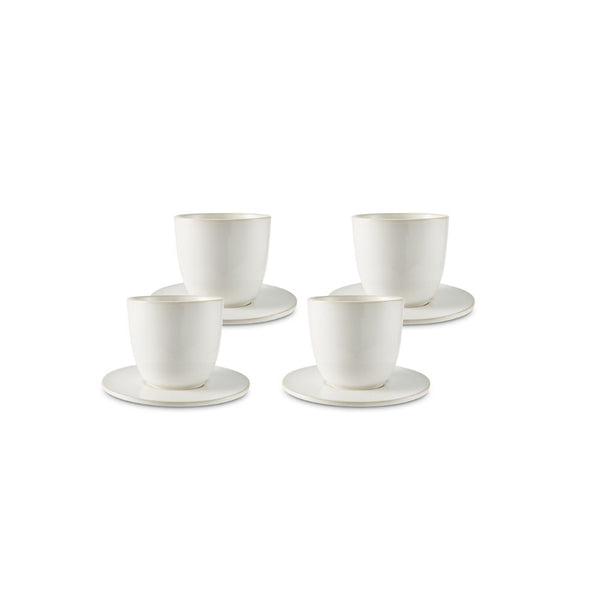 salt & pepper Riley Espresso Cups & Saucers 150mL - Set of 4