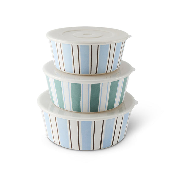 salt & pepper Riviera Storage Bowls with Lid - Set of 3