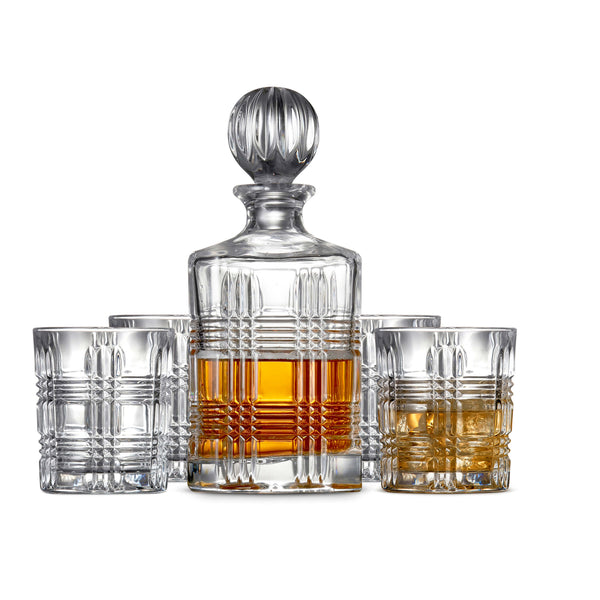 Salt & Pepper Bond Decanter & Tumbler Set - 5 Piece