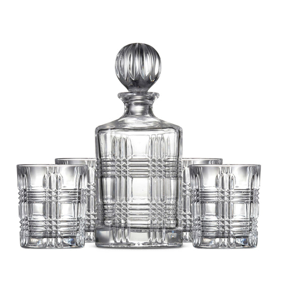 salt & pepper Bond Decanter & Tumbler Set - 5 Piece