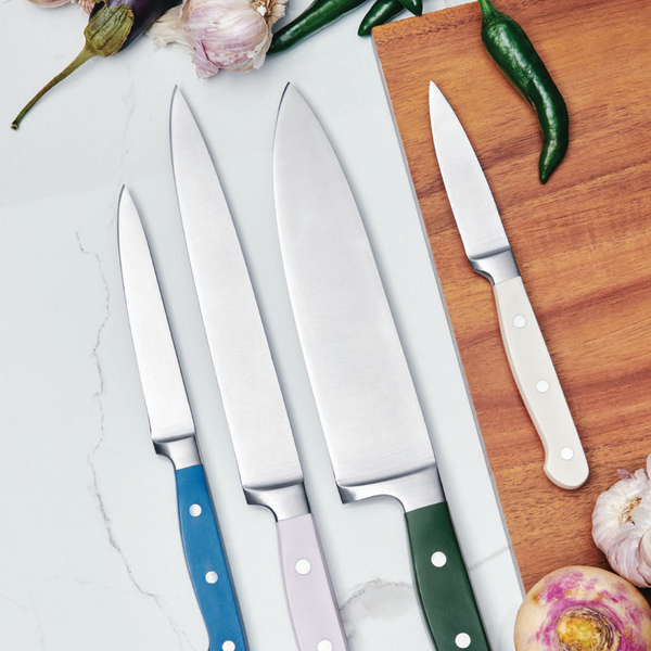 Salt & Pepper Chop Coloured Knife Set Of 4