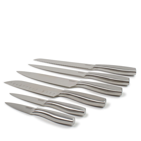 Salt & Pepper Chop Knife Block Set - 7 Piece