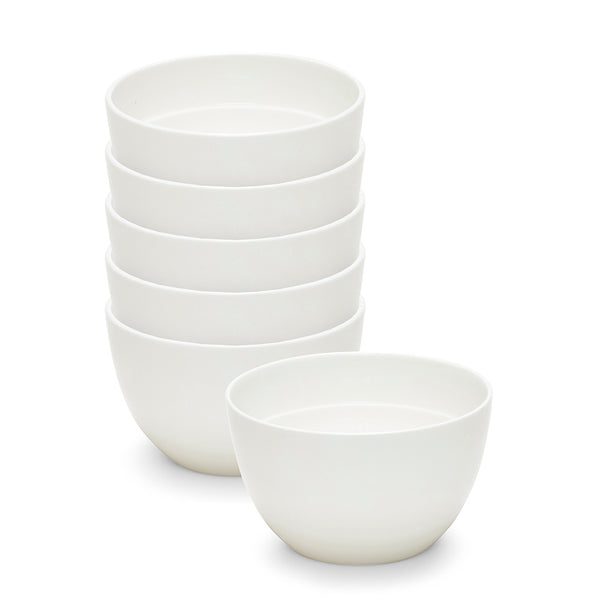 salt & pepper Edge Rice Bowls 12 x 7.5cm - Set of 6