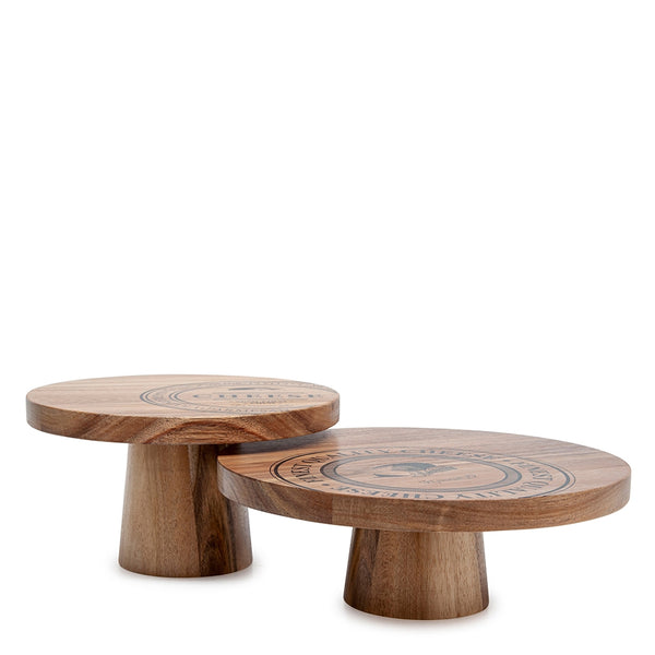 salt & pepper Fromage Serving Stands - 2 Piece