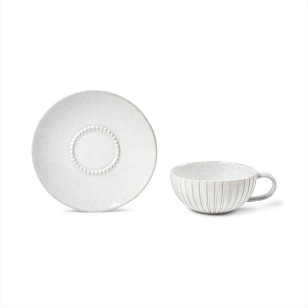 Salt & Pepper Hostess Teacup & Saucer 225ml