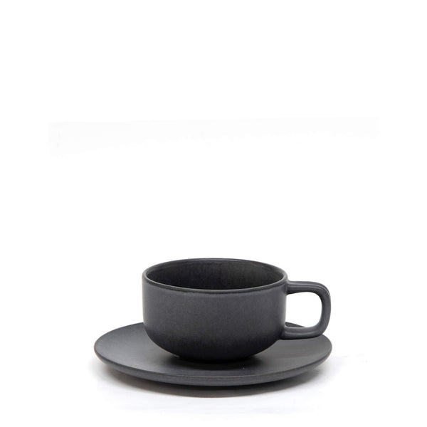 Salt & Pepper Hue Tea Cup & Saucer 200mL
