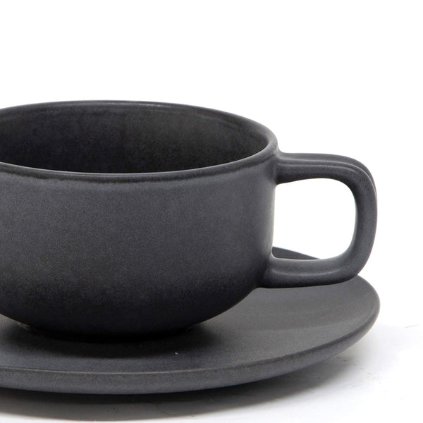 Salt & Pepper Hue Tea Cup & Saucer 200mL
