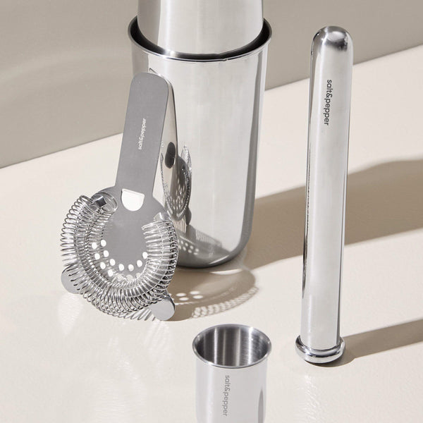 Salt & Pepper Lume Boston Cocktail Shaker 4pc Set