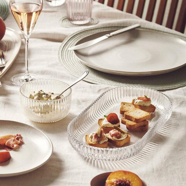 Salt & Pepper Ogin Glass Oval Platter 28 X 15cm