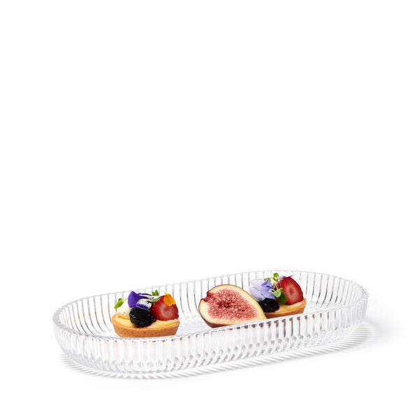 salt & pepper Ogin Glass Oval Platter 28 x 15cm