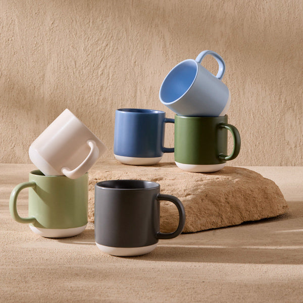 Salt & Pepper Prism Mug 330mL - Set Of 6