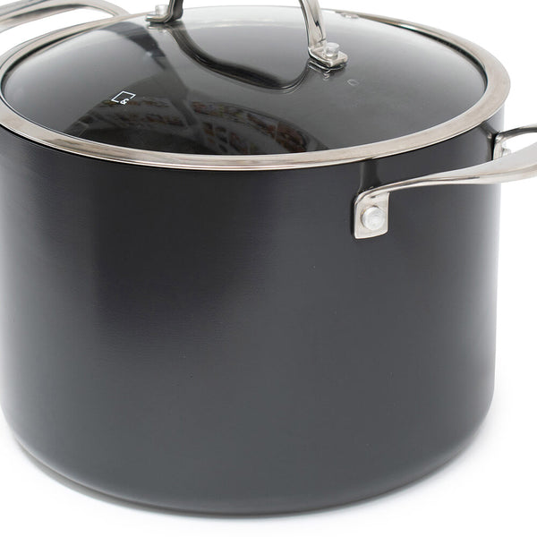 Salt & Pepper Re-lite Stock Pot With Glass Lid 24cm