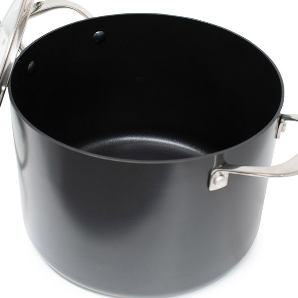 Salt & Pepper Re-lite Stock Pot With Glass Lid 24cm