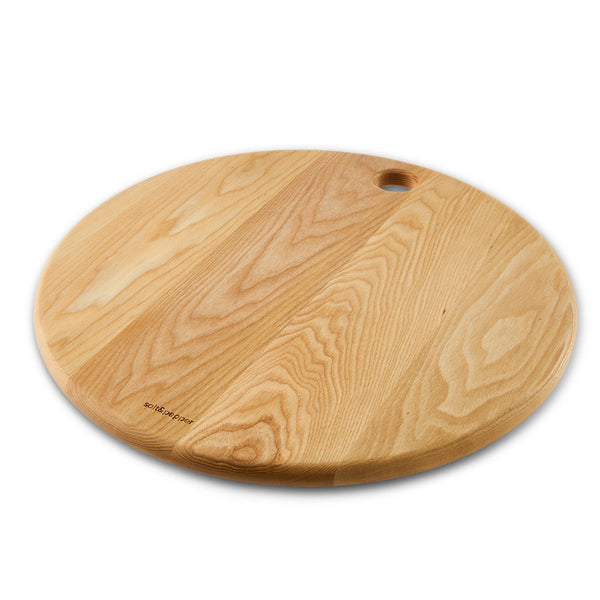 salt & pepper Riley Round Serving Board