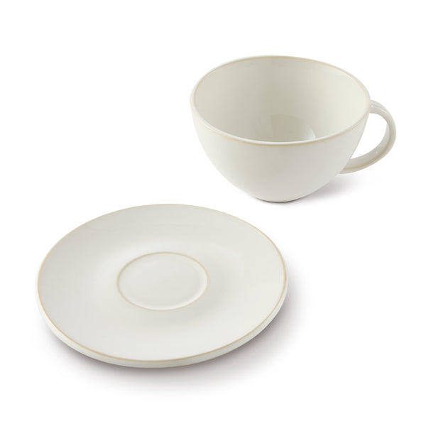 Salt & Pepper Riley Teacups & Saucers 320mL - Set Of 4