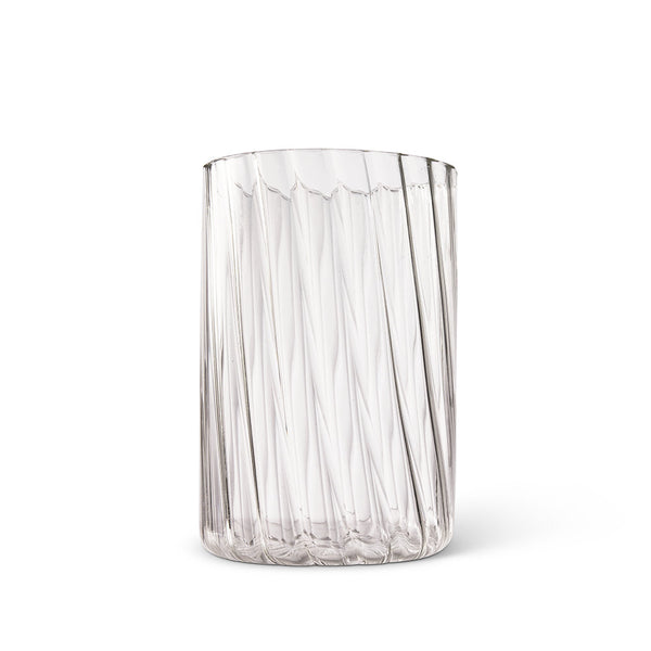 salt & pepper Swirl Hurricane Vase 10 x 15cm