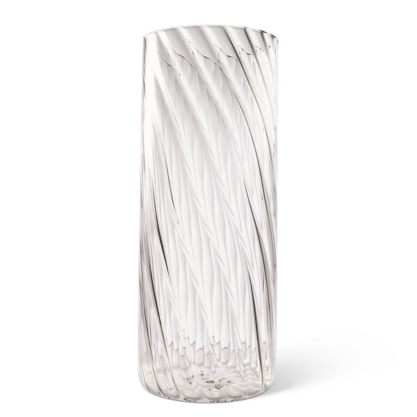 salt & pepper Swirl Hurricane Vase 10 x 25cm
