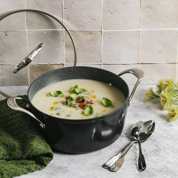 Salt & Pepper Tan-ium Casserole With Glass Lid 24cm