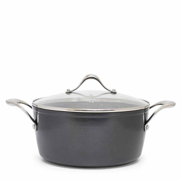 salt & pepper Tan-ium Casserole with Glass Lid 24cm