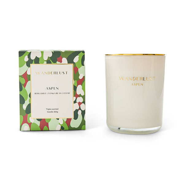 salt & pepper Wanderlust Candle with Lid 425g