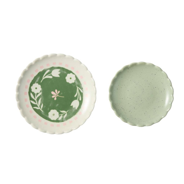 Salt & Pepper Wonderland Belle Fleur Trinket Dishes - Set Of 2