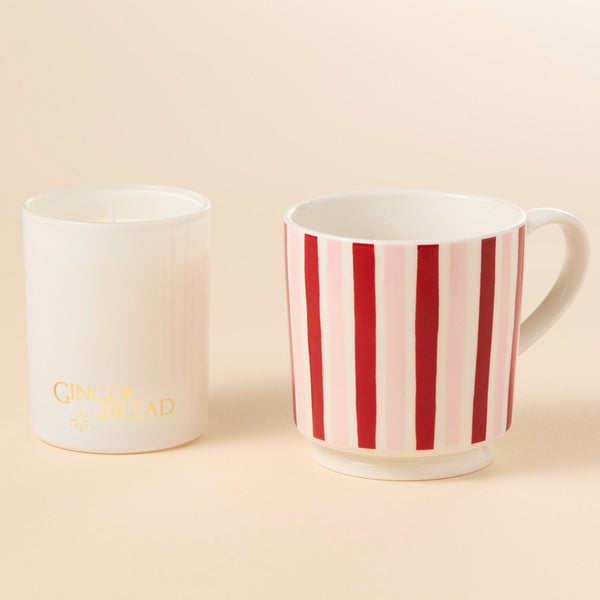 Salt & Pepper Wonderland Gingerbread Candle And Mug Set