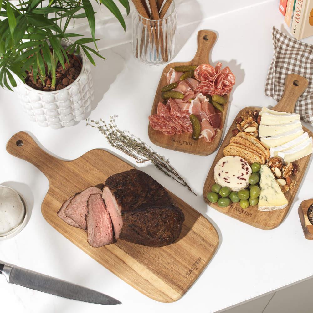 Salter 3-Piece Wooden Chopping Board Set - 30 35 & 45cm