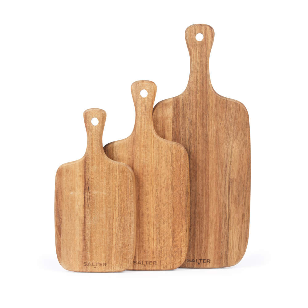 salter 3-Piece Wooden Chopping Board Set - 30 35 & 45cm