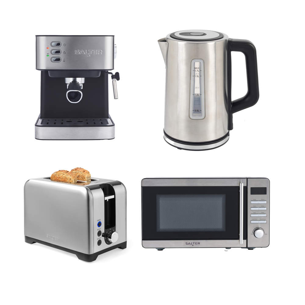 salter 4-Piece Breakfast Countertop Set - Stainless Steel