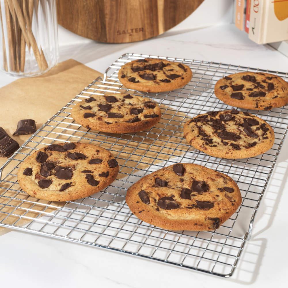 Salter Bakes Cooling Rack – 41cm Carbon Steel Wire Baking Rack - Easy-Clean