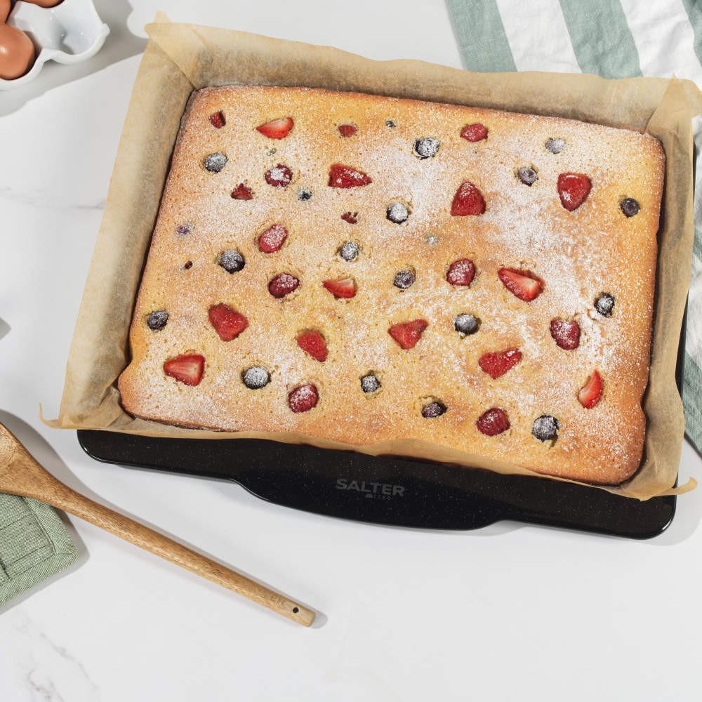 Salter Brilliance Roaster & Baking Tray Set - Vitreous Enamel