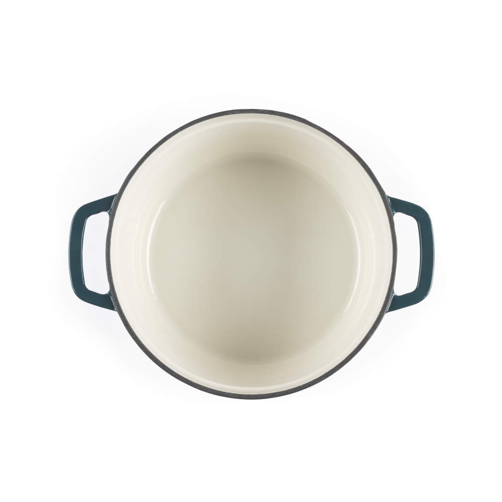 Salter Chester 20cm Cast Iron Casserole Pot - Green | PFAS-Free