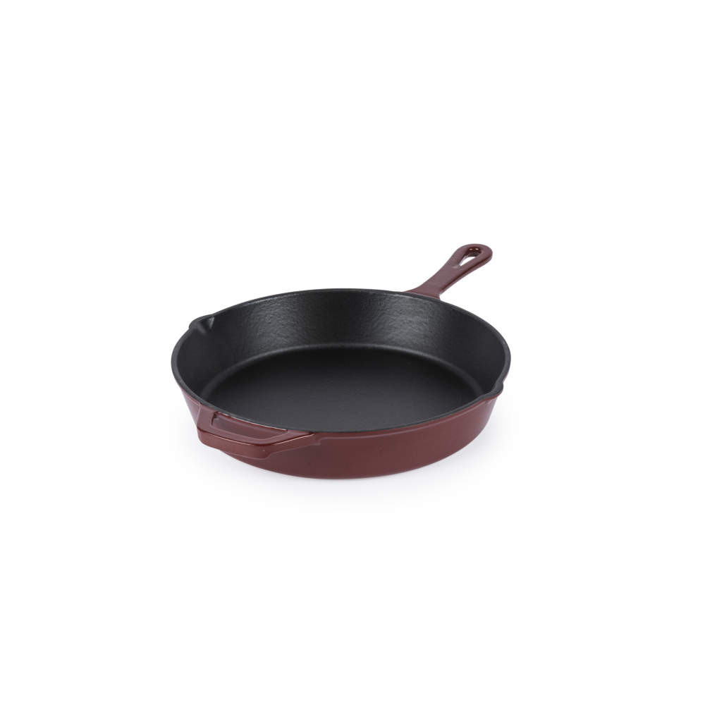 salter Chester 26cm Cast Iron Frying Pan - Red - PFAS-free