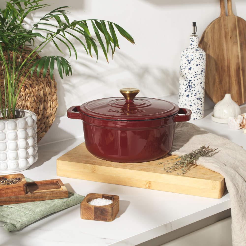 Salter Chester Cast Iron Casserole & Mills - Red- PFAS-free