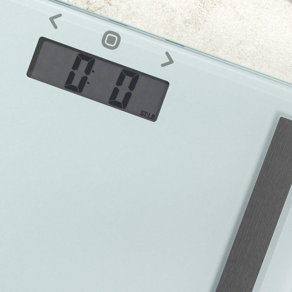 Salter Compact Glass Analyser Bathroom Scale - Silver
