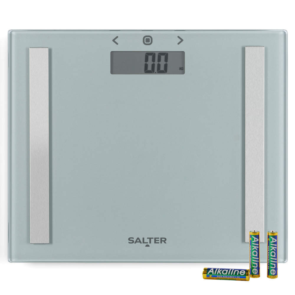 salter Compact Glass Analyser Bathroom Scale - Silver