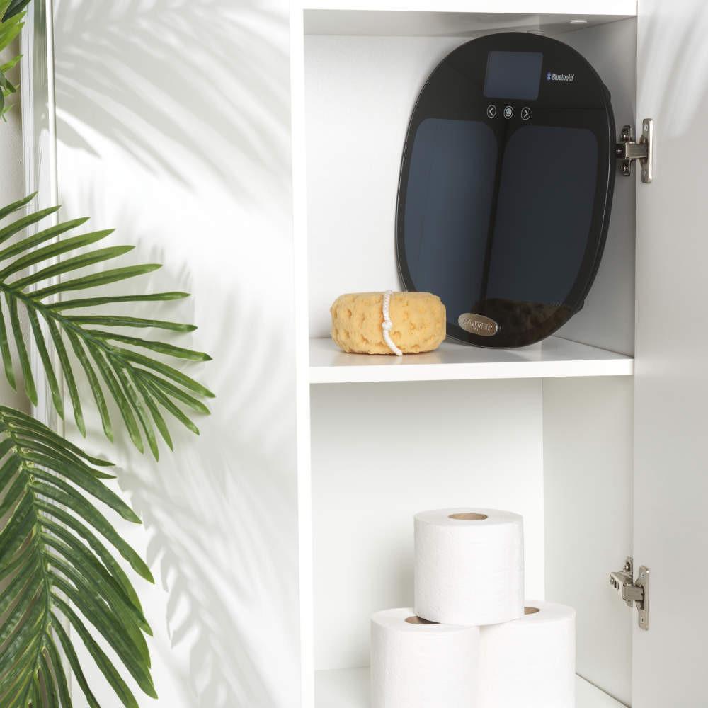 Salter Curve Bluetooth Smart Analyser Bathroom Scale Black/White