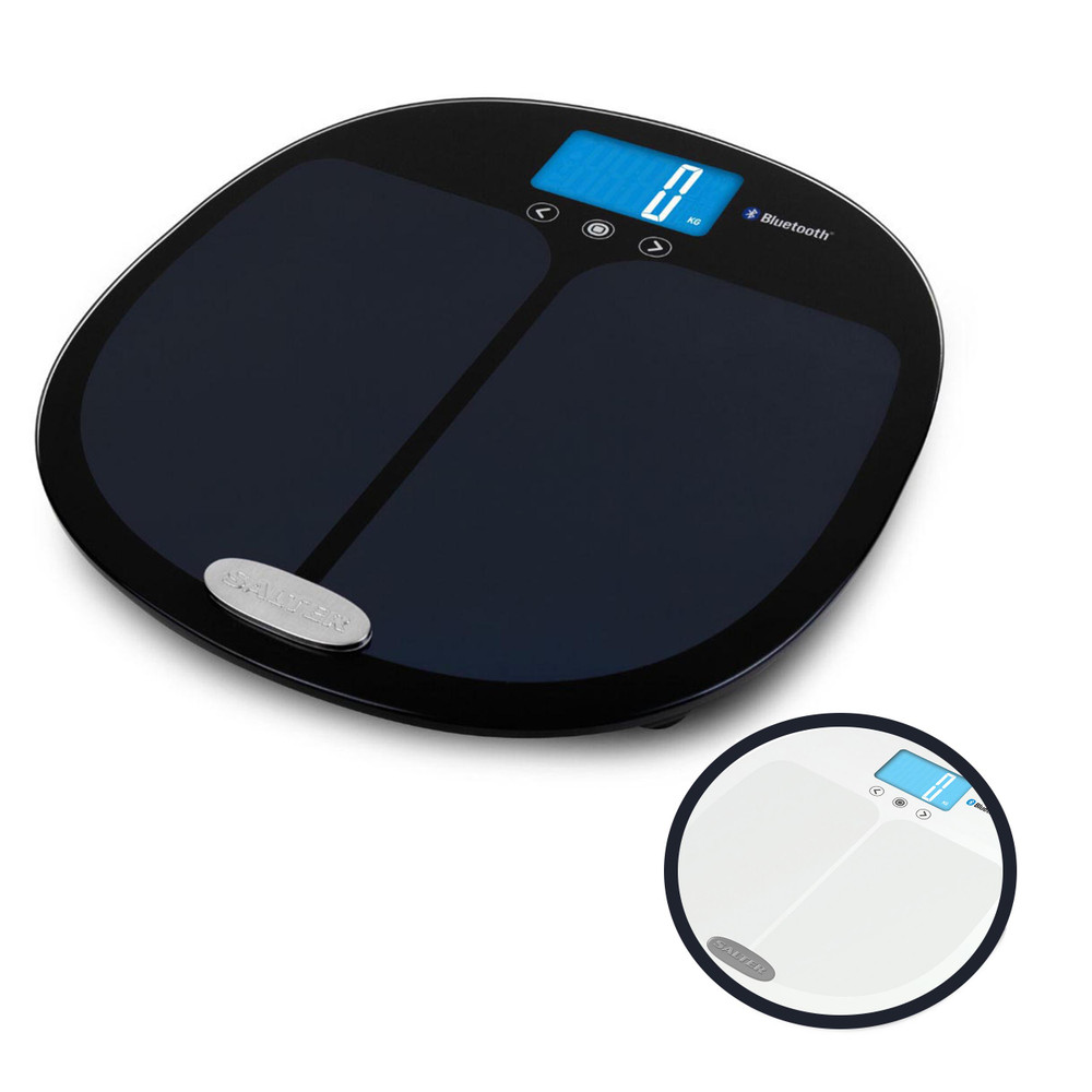 salter Curve Bluetooth Smart Analyser Bathroom Scale Black/White