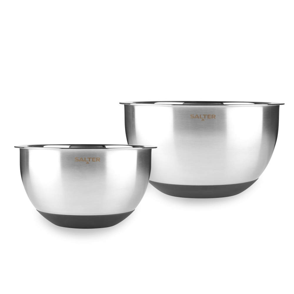 salter Expert Set of 2 Mixing Bowls – Stainless Steel