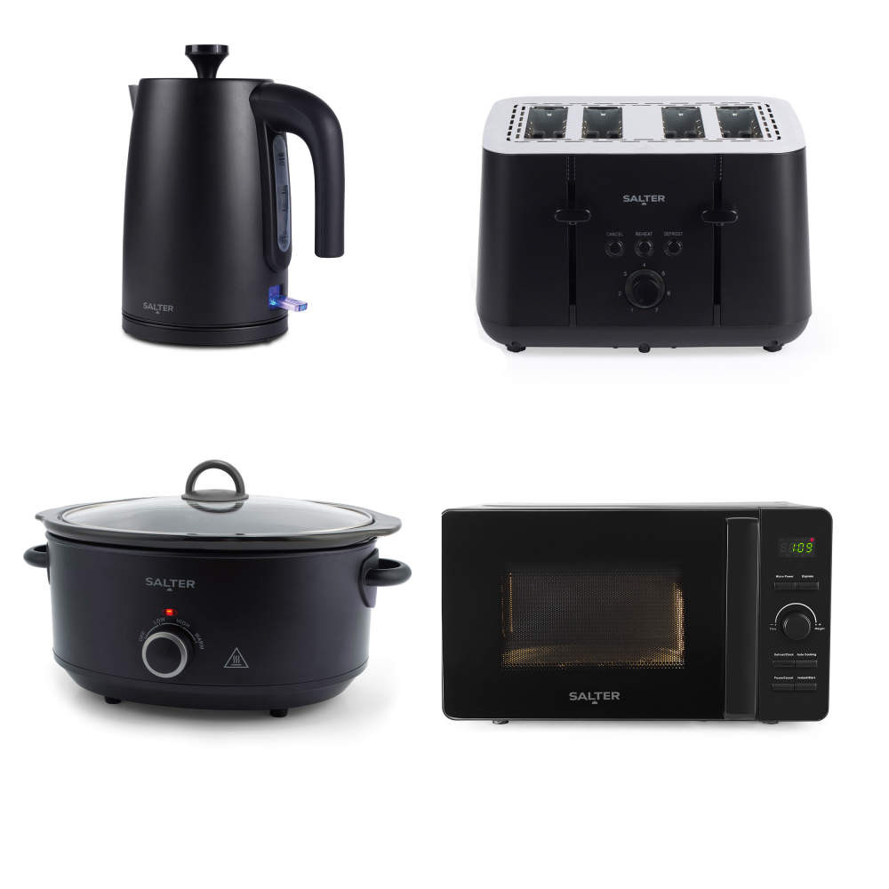salter Kuro Kettle 4- Slice Toaster Slow Cooker & Microwave